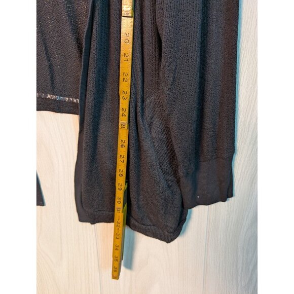 Torrid Black Hooded Drape Cardigan Womens Plus Sz 3 Long Sleeve Open Thin - Picture 5 of 5